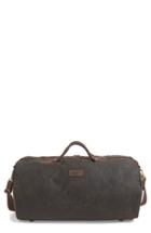 Men's Barbour Waxed Canvas Duffel Bag - Green