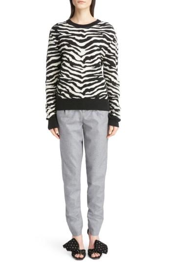 Women's Saint Laurent Tiger Knit Sweater - Black