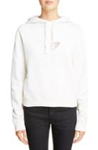 Women's Saint Laurent I Love Sl Hoodie - White