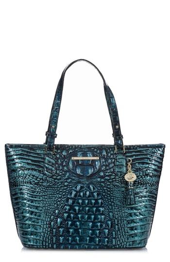 Brahmin 'medium Asher' Leather Tote - Blue/green