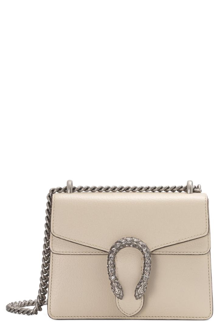 Gucci Mini Dionysus Leather Shoulder Bag - Ivory