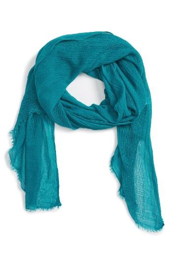 Women's Hinge Open Stitch Panel Wrap, Size - Blue/green