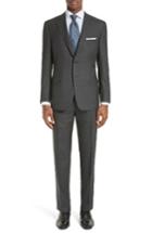 Men's Canali Classic Fit Windowpane Plaid Wool Suit