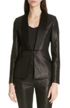 Women's Ted Baker London Caysi Metallic Tuxedo Suit Jacket - Black