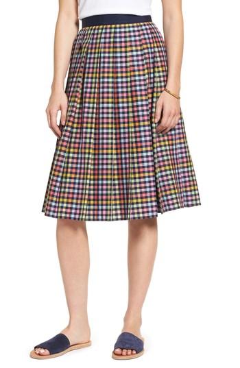 Women's 1901 Pleated Check Skirt - Blue