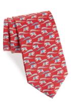 Men's Salvatore Ferragamo Vilco Print Silk Tie, Size - Red