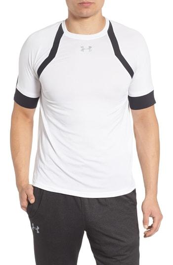 Men's Under Armour Hexdelta Run Fit T-shirt, Size Small - White
