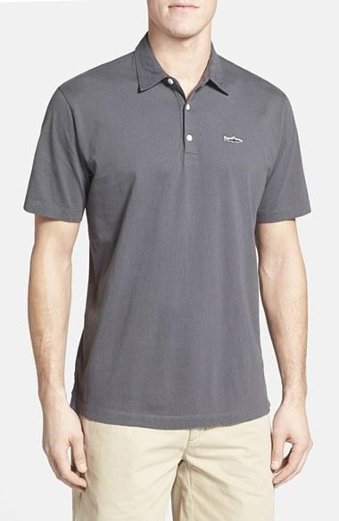 Men's Patagonia 'trout Fitz Roy' Organic Cotton Polo - Grey