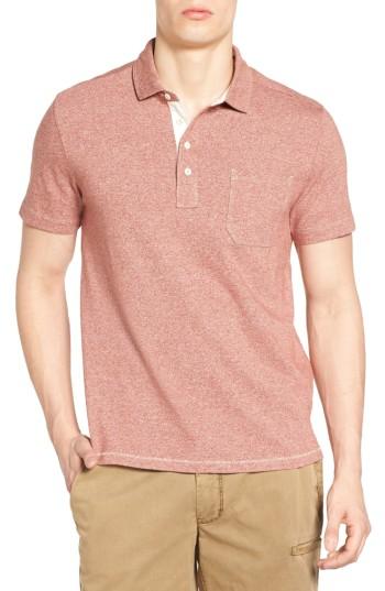 Men's Jeremiah Dixon Twist Yarn Jersey Polo - Red