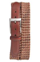 Men's Torino Belts Woven Leather Belt - Cognac/ Natural