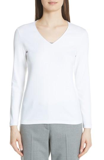Women's Fabiana Filippi Bead Neck Sweater Us / 38 It - White