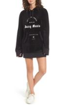Women's Juicy Couture Juicy Mania Oversize Velour Hoodie Dress - Black