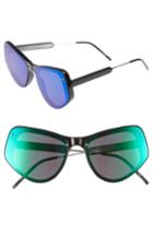Women's Spitfire Ultra 2 62mm Mirrored Sunglasses - Black/ Green Mirror