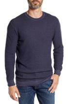 Men's Stone Rose Honeycomb Trim Fit Wool Sweater - Black