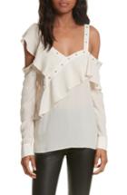 Women's Veronica Beard Clementine Off The Shoulder Top - White