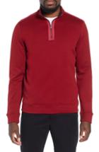 Men's Boss Sidney Quarter Zip Pullover, Size - Red