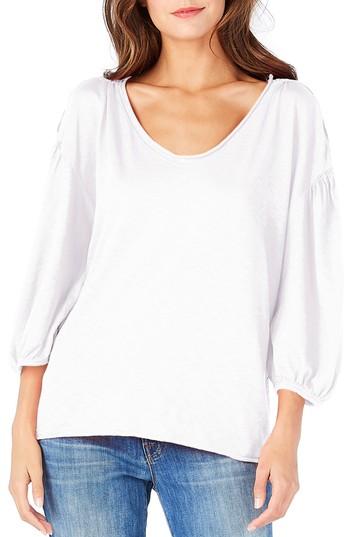 Women's Michael Stars Puff Sleeve Tee, Size - White