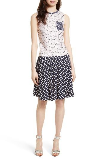 Women's Ted Baker London Mural Bias Cut Drop Waist Dress - Pink