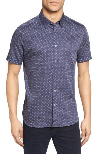 Men's Ted Baker London Indee Extra Trim Fit Geo Print Sport Shirt