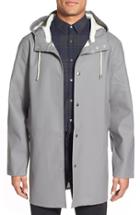Men's Stutterheim Stockholm Waterproof Hooded Raincoat - Grey
