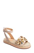 Women's Bill Blass Bromley Floral Embellished Espadrille M - Ivory