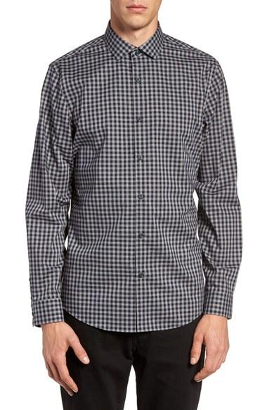 Men's Calibrate Slim Fit Check Sport Shirt - Blue