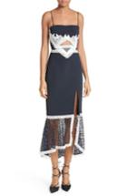 Women's Jonathan Simkhai Cutout Lace Inset Midi Dress