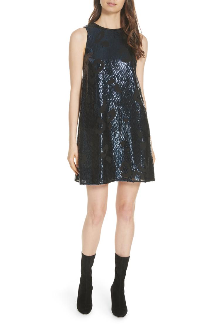 Women's Kate Spade New York Leopard Sequin Shift Dress - Blue