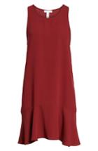 Women's Leith Flounce Hem Dress - Red