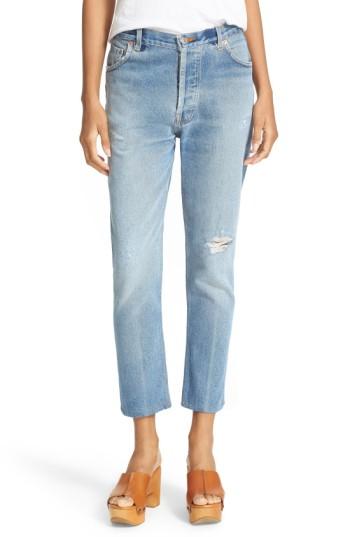 Women's Re/done Reconstructed High Waist Ankle Crop Jeans
