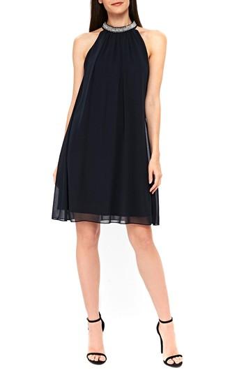 Women's Wallis Embellished Neck Shift Dress Us / 8 Uk - Blue