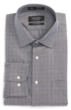 Men's Nordstrom Men's Shop Smartcare(tm) Traditional Fit Check Dress Shirt .5 34/35 - Brown