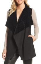 Women's Cupcakes And Cashmere Avalonia Faux Shearling Vest - Black