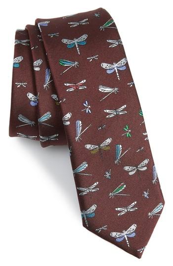 Men's Valentino Dragonfly Silk Tie, Size - Red
