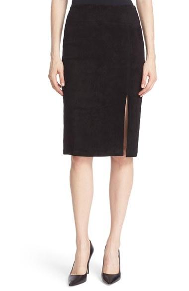 Women's Alice + Olivia 'tani' Suede Pencil Skirt