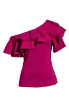 Women's Vince Camuto One-shoulder Ruffle Top, Size - Pink