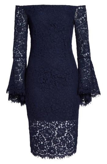 Women's Bardot Solange Corded Lace Sheath Dress - Blue
