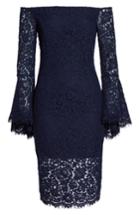 Women's Bardot Solange Corded Lace Sheath Dress - Blue