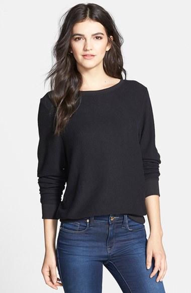 Women's Wildfox 'baggy Beach Jumper' Pullover - Black