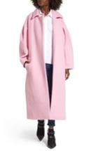 Women's Topshop Mutton Sleeve Coat Us (fits Like 6-8) - Pink