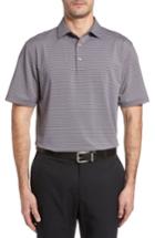 Men's Peter Millar Stripe Polo, Size - Grey