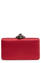 Nordstrom Crystal Flower Clasp Box Clutch - Red