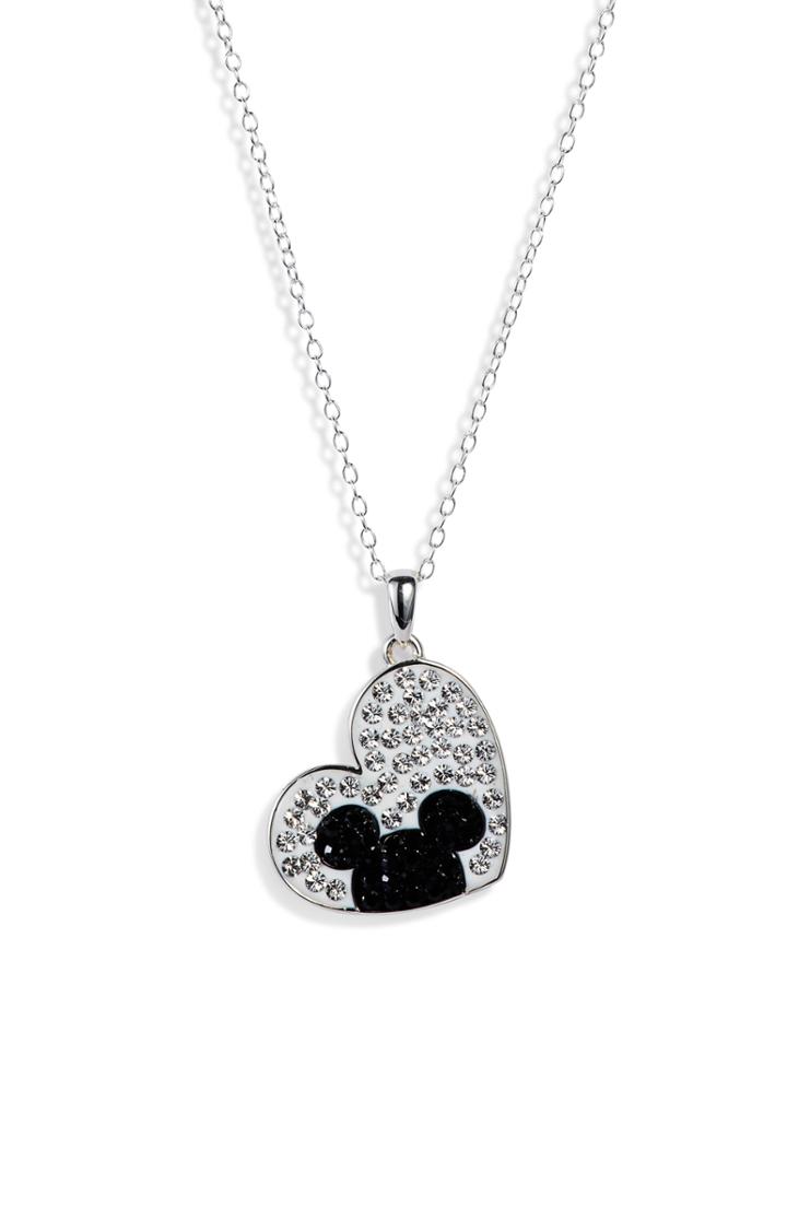 Women's Disney Hidden Mickey Crystal Pave Pendant Necklace