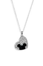 Women's Disney Hidden Mickey Crystal Pave Pendant Necklace