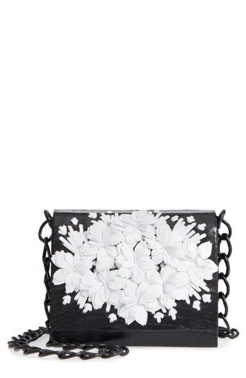 Nancy Gonzalez Gio Flower Genuine Crocodile Crossbody Bag -