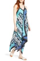 Women's Nic+zoe From Above Dress Silk Blend Maxi Dress - Blue