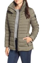 Women's Bernardo Micro Touch Water Resistant Quilted Jacket, Size - Grey