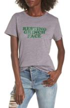 Women's Sub Urban Riot Resting Grinch Face Tee - Grey