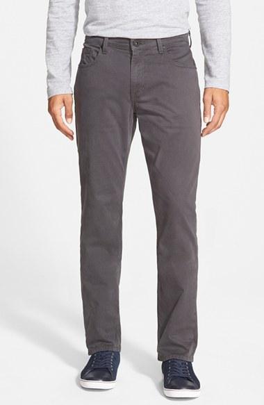 Men's Paige Normandie Slim Straight Leg Twill Pants - Grey