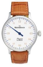 Men's Meistersinger 'pangaea - Pm901' Automatic Leather Strap Watch, 40mm